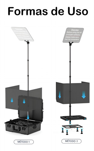 Teleprompter Portátil Desview Tp300 Monitor 19' Hdmi Sdi