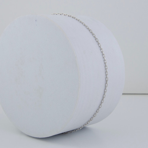 Colar Ouro Branco 18k 750 Corrente Cadeado 1.9 50 Cm Maciço