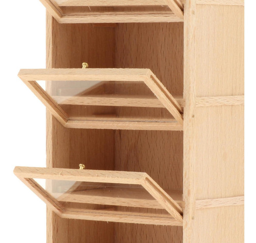Estantería De Madera Para Casa De Muñecas 1/12,