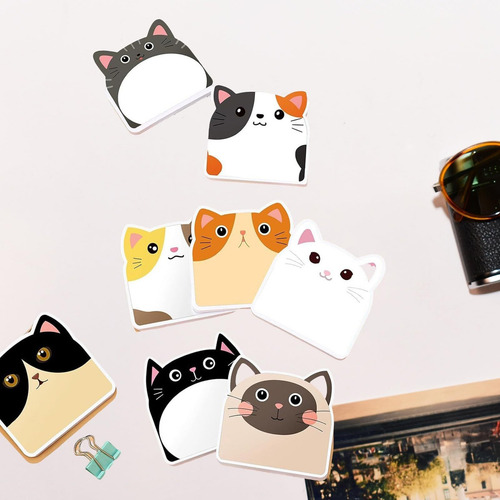 12piezas De Papel De Notas Adhesivas Para Gatos,30hojas/bloc