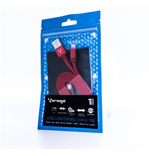 Cable Vorago Lightning Para iPhone 5 Y6 Usb Cab-119 /v /vc