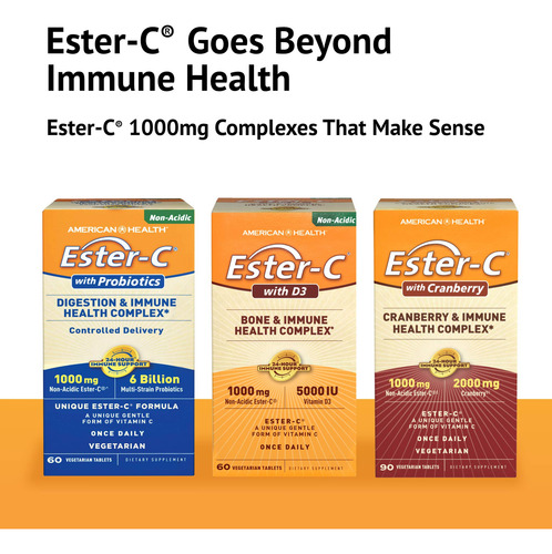 Esterc + Vitamina D3 5000 Ui Soporte Inmune Y Huesos