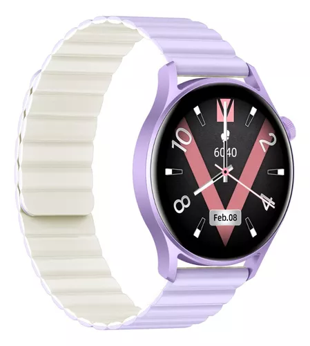 Smartwatch Impermeable Belug Púrpura Para Mujer