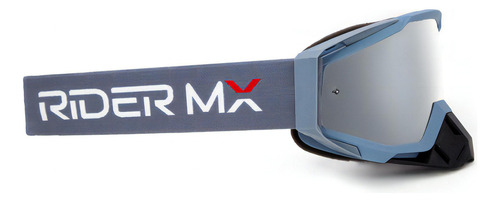 Óculos Motocross Rider Mx Premium Lente Espelhada Cor Da Armação Cinza