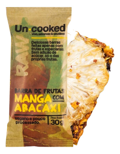 Barra De Manga Com Abacaxi Uncooked 30g