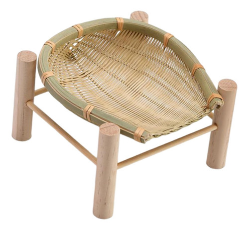 Cesta Tejida De Bambú, Bandeja Para 16cm Madera