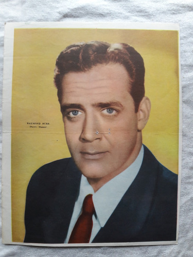 Antiguo Poster Revista Canal Tv - Raymond Burr - Perry Mason