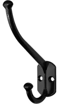 Comprar Juego De 10 Ganchos Percheros De Pared Doble Aluminio Negro