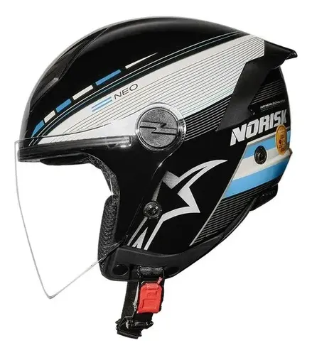 Capacete Norisk Aberto Neo Moderno Seguro Para Motociclistas