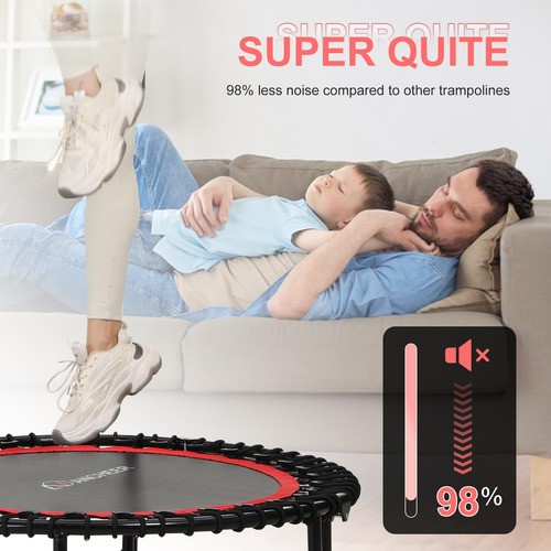 Trampolín Mini Plegable Para Adultos 40 Con Asidero Ajustabl
