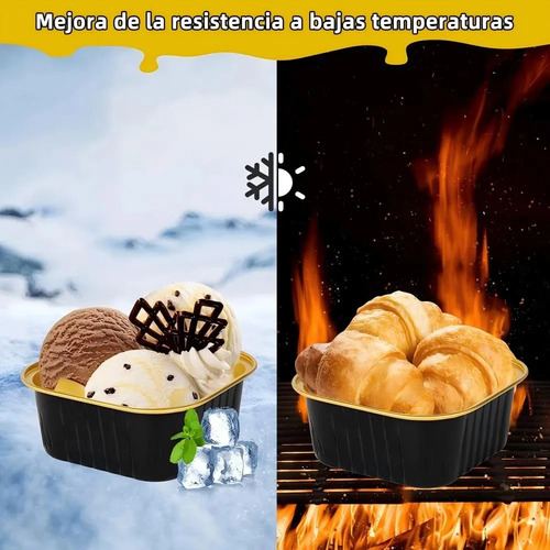 BANNA 50 Molde Aluminio Desechable 300ml Con Tapa, 10 Oz/300ML Moldes Para Tartas, Moldes Cuadrados De Foil Para Tartas De Bodas, Fiestas Y Cumpleaños, 11 .2* 11 .2* 4 cm , Negro