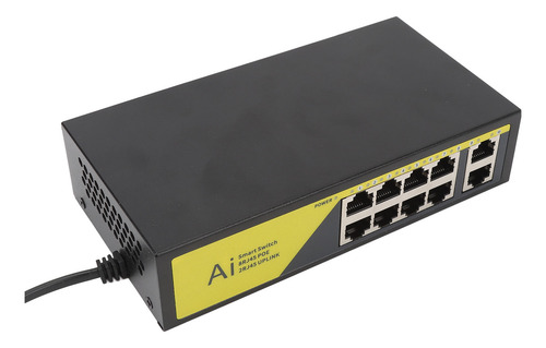10 Puertos Poe Gigabit Ethernet Plug And Play Sturdy Metal 8