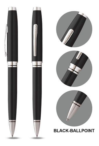 Canta Esferográfica Cross Coventry Black Lacquer & Chrome