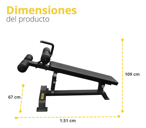 Banco Para Abdomen Inclinado Multiposiciones Tayga Gym