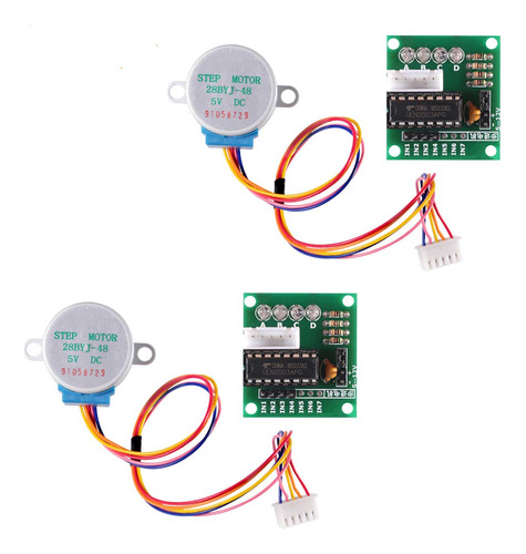 Aoicrie 2 Sets 28byj-48 Dc 5v Motor Paso A Paso + Uln2003 Co