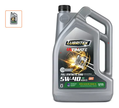 Aceite Motor Lubritek 5w40 Acea A3/b4 Sintetico