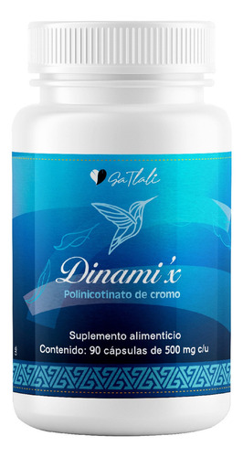 Polinicotinato De Cromo Dinami´x Ga Tlali 90 Cápsulas 500mg Sabor Sin Sabor