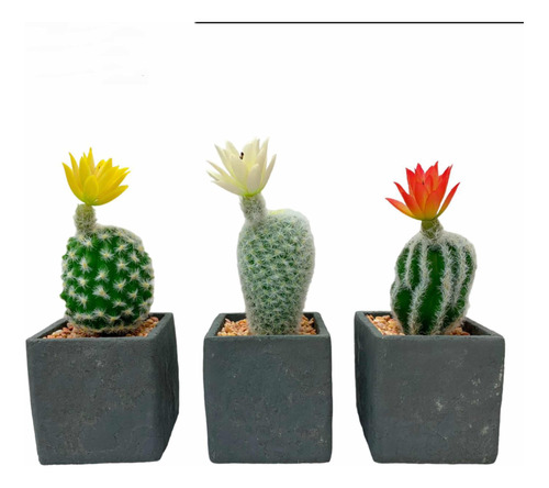 Plantas Artificiales De 12 Packs Cactus Decoración Hogar