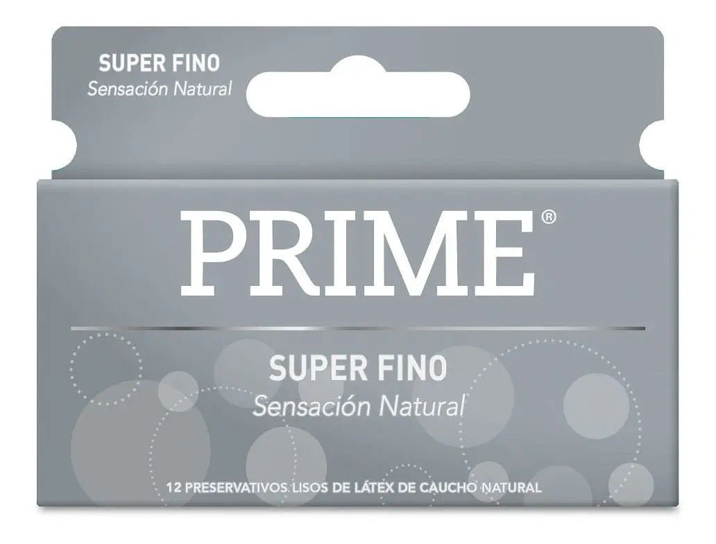Preservativos Prime De Látex Súper Fino X 12 Un