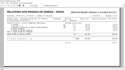 Imagem 3 de 10 de Programa Controle De Estoque E Pedido De Vendas V1.0