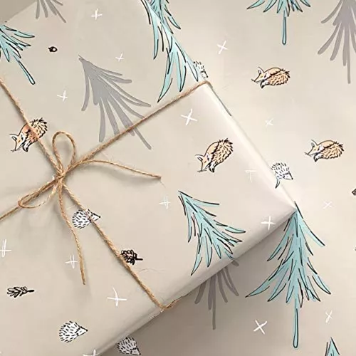 Reversible Christmas Wrapping Paper - Jumbo Roll - Christmas Tree in Pink &  White Dot in Green - 24 inches x 100 Feet (200 sq.ft.) 