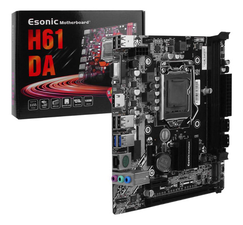Placa madre de sonido Lga1155 2xDDR3 H61 Intel i7/i5/i3 HDMI 5.1 Esonic H61DA