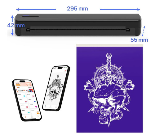 Impressora Térmica De Estêncil Para Tatuagens Bluetooth+usb