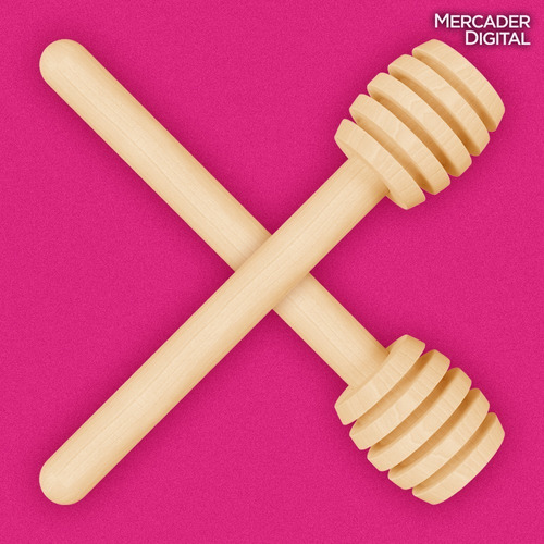 A 100 Pzs Cuchara Mielera Madera Pala Miel Palito