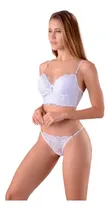 Comprar Conjunto Bustier Con Tanga Less De Puntilla Tiento 762 