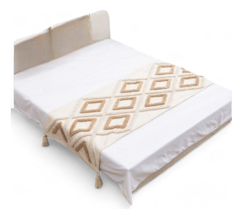 Piecera Pie De Cama Boho Bordada Cama King Y 2 Plazas