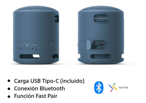 Parlante Inalámbrico Portátil Extra Bass Xb13 Color Azul claro