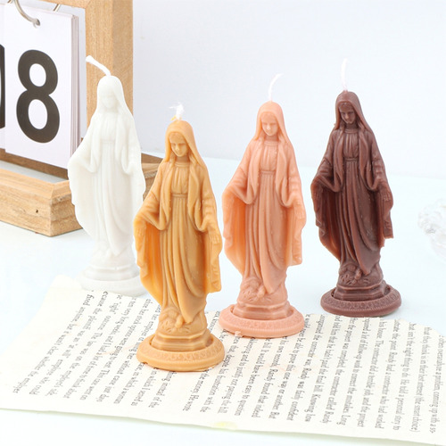 Molde De Silicona Para Velas De Pie Con Forma De Virgen Marí