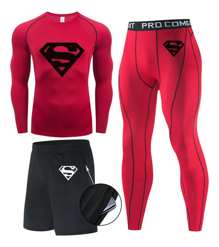 Abrochalo Conjunto 3 Piezas Superheroes Superman Compresion