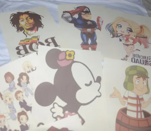 Papel Impresso A4 Com Tinta Sublimática - Para Estampar