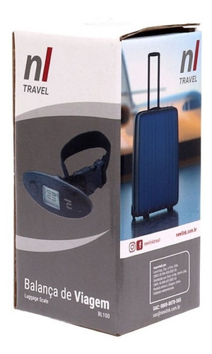 Balanca Digital Para Mala De Viagem Newlink Bl100 Preto