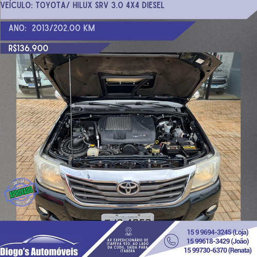 Toyota Hilux 3.0 Srv Top Cab. Dupla 4x4 Aut. 4p