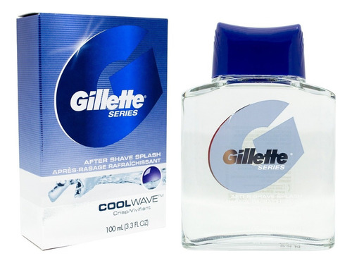 Gillette After Shave Splash Locion Cool Wave Afeitado 6c