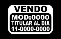 Comprar 3 Calcomanías Autoadhesivas Cartel Vendo Vehiculo 18x12 Cm.