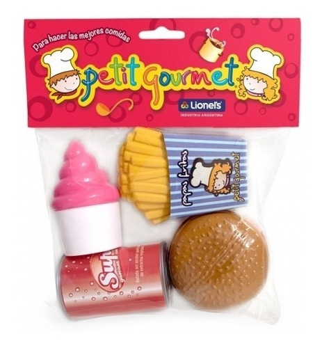 Imagen 1 de 3 de Comidas Hamburguesa Papas Fritas Petit Gourmet Micieloazul
