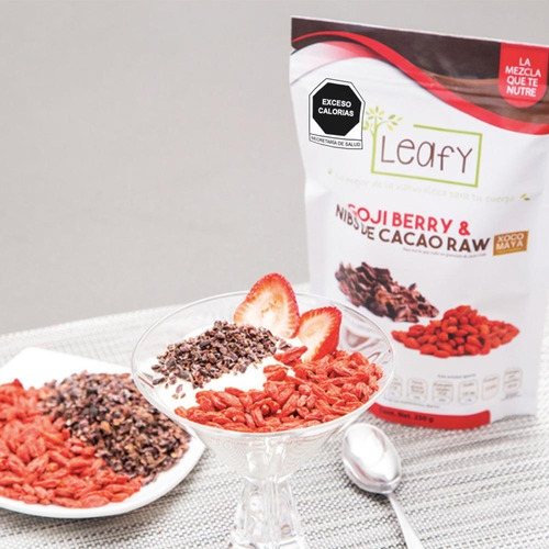 Imagen 6 de 8 de Goji Berries Con Nibs De Cacao Orgánico Leafy 250g