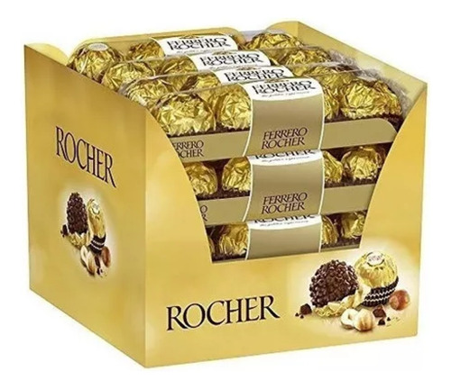 Bombón Ferrero Rocher De 3 Unidades Caja X 16 