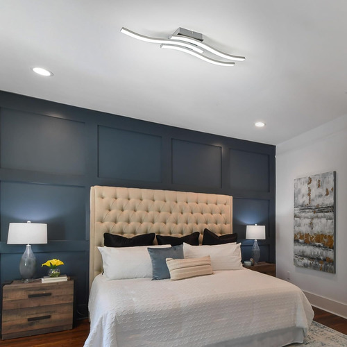 Moderna Lámpara De Techo Led Regulable Curvada Minimalista D