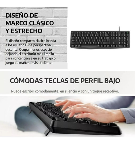 Teclado Genius Kb-117 Español Con Cable Usb