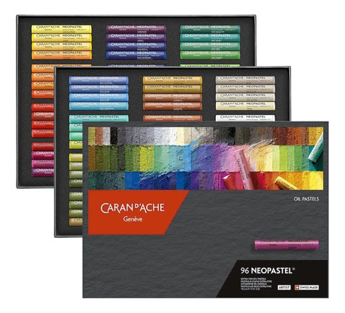 Giz Pastel Oleoso Caran D'ache Neopastel 96 Cores