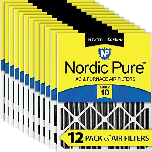 Nordic Merv Puro 16x24x2 10 Plisada Más Carbono Ac Horno De 