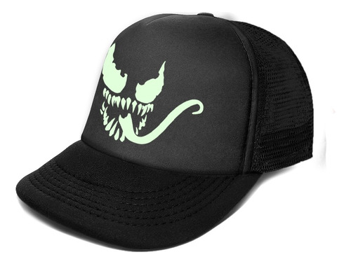 Gorra Venom Brillan En La Oscuridad Fotoluminiscente