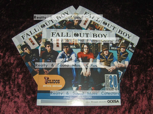 Fall Out Boy 3 Stickers Salon 21 De Coleccion!!