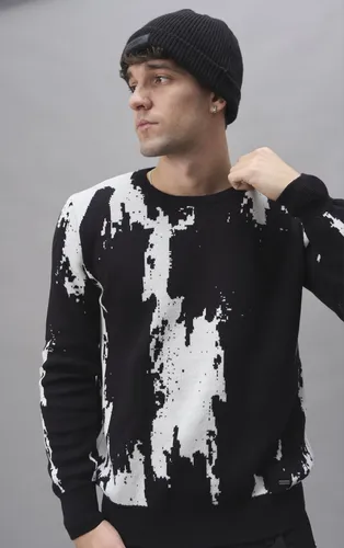 Sueter negro y blanco hotsell
