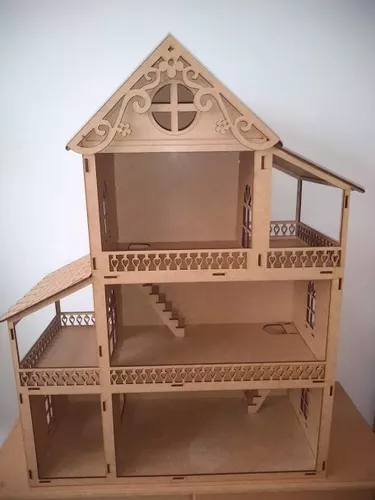 Casa de Boneca em mdf com Tema 60cm