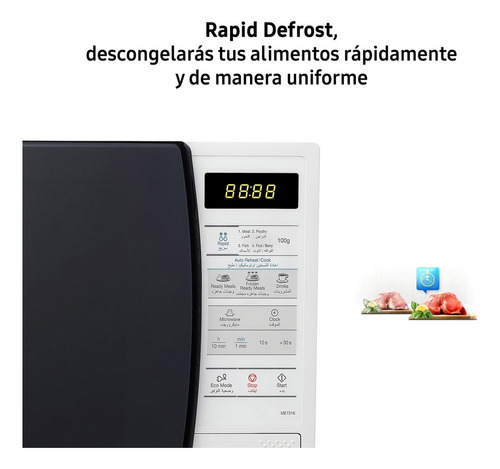 Microondas Samsung 20 Litros Blanco Me731k-kd